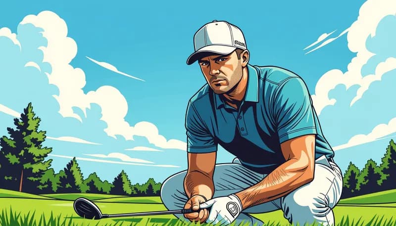 集中力のメカニズムとゴルフにおける重要性 - illustration for focus concentration techniques golf