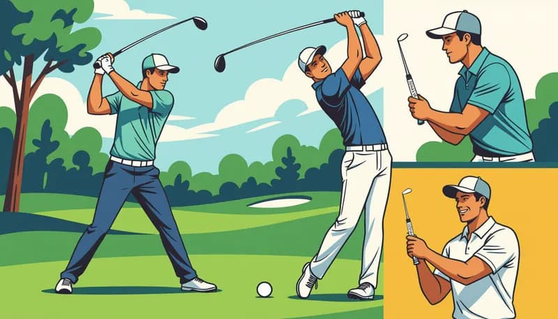 ゴルフ肘の予防と対策 - illustration for golf injury prevention tips