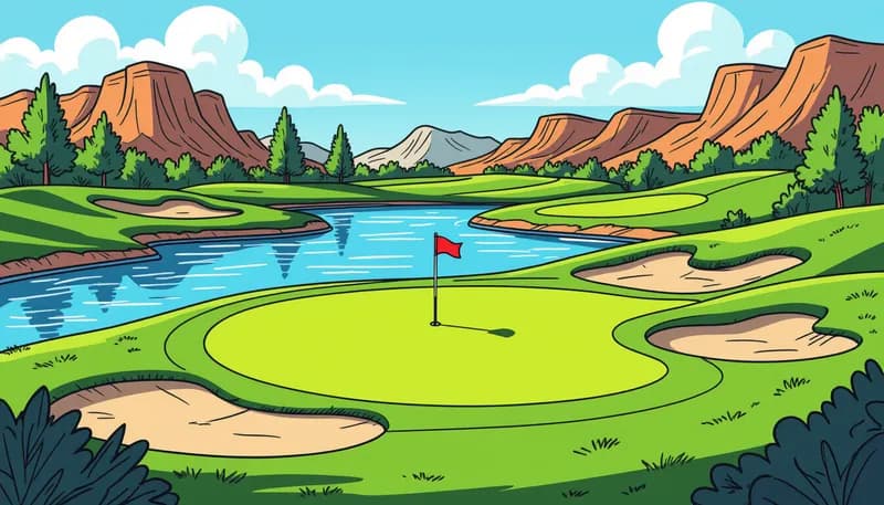 風と高低差への対応テクニック - illustration for par 3 hole strategy