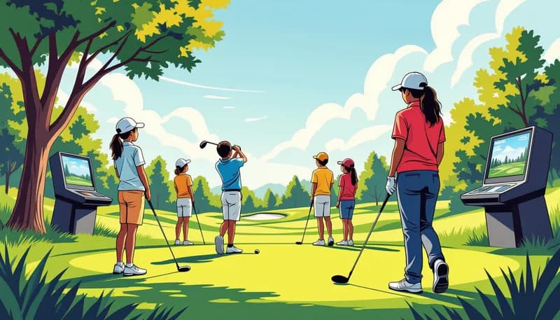 若者のゴルフ離れの現状とデータ - illustration for youth golf decline solutions