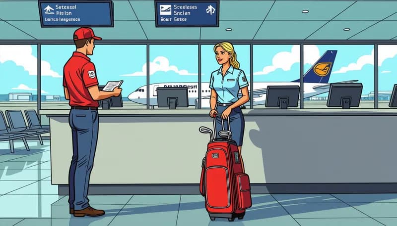 よくある質問(FAQ) - illustration for golf bag airplane transport method