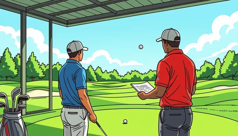 ゴルフレッスンの種類を理解する - illustration for 初心者のためのゴルフレッスン選び方ガイド