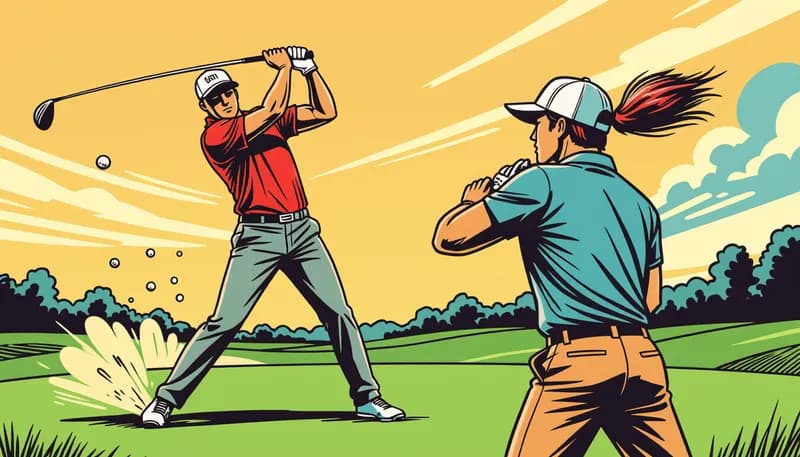 目的別の素振り練習メニュー - illustration for swing practice drills training