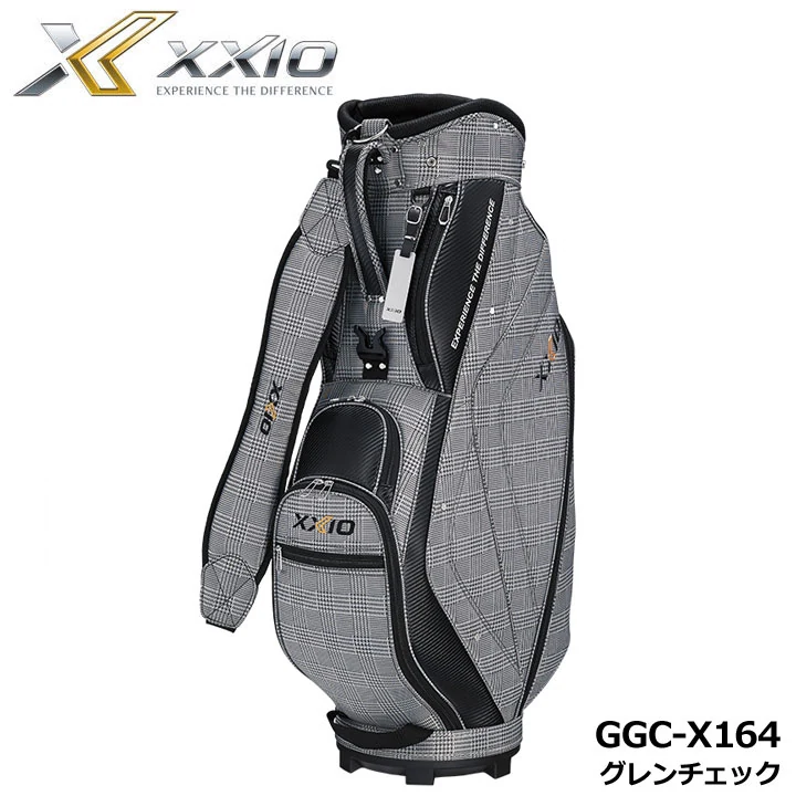 ダンロップ ゼクシオ GGC-X164 キャディバッグ グレンチェック カート型 9.5型 47インチ対応 2.2kg