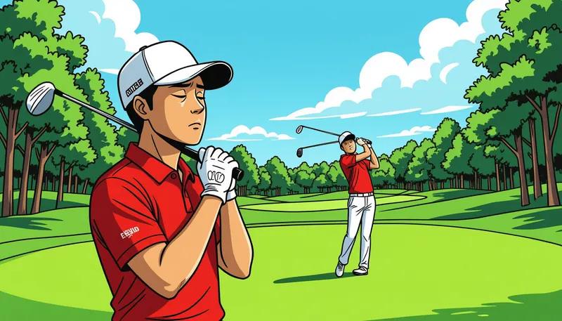 怒りをコントロールする6つの実践テクニック - illustration for anger management golf course