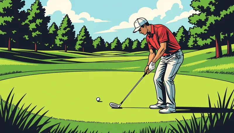 基本的なアプローチ技術の習得 - illustration for approach practice short game skill