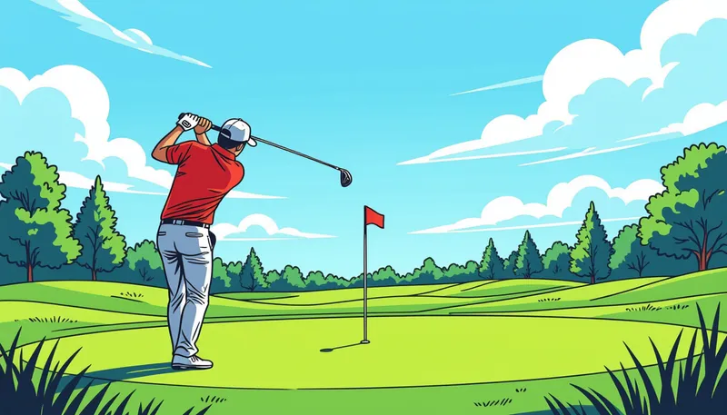セカンドショット優先のゴルフマネジメント - illustration for approach shot targeting strategy