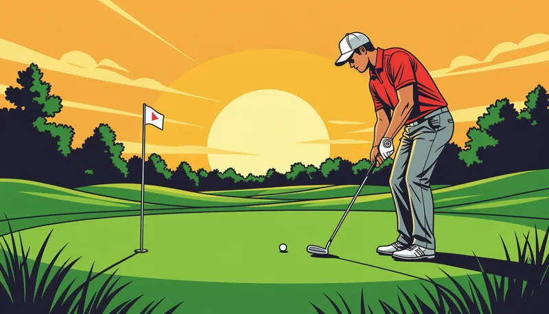 状況別の狙い位置判断 - illustration for approach shot targeting strategy