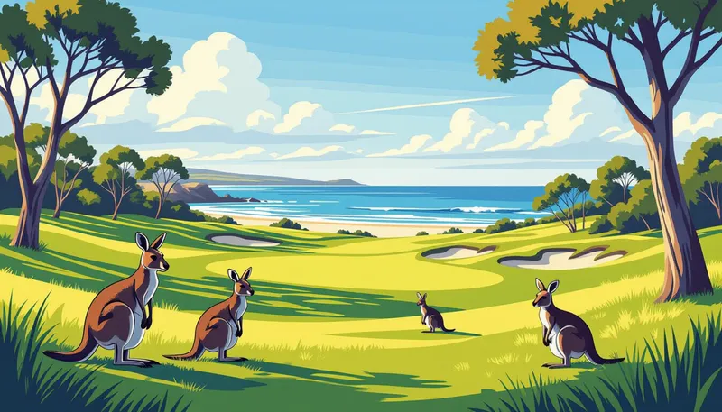 タスマニア：大自然の中のリンクスコース - illustration for australia golf trip guide