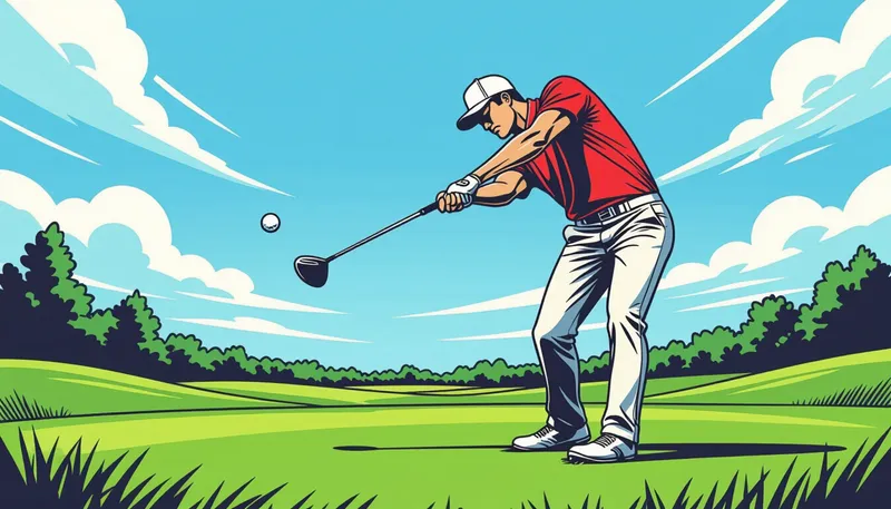 戦略的なクラブ選択とコースマネジメント - illustration for avoid ob driver safe tee shot