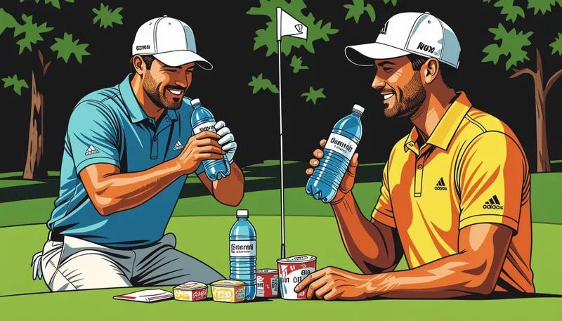 水分補給の最適化 - illustration for back nine stamina maintenance