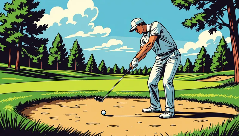 転がしアプローチ:最も確実な方法 - illustration for bare ground shot technique