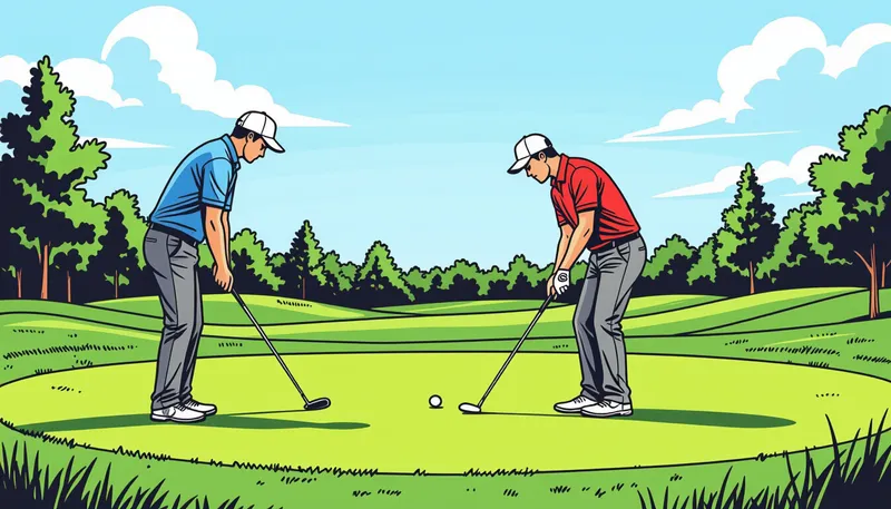 100切りのためのコースマネジメント戦略 - illustration for break 100 golf beginner journey