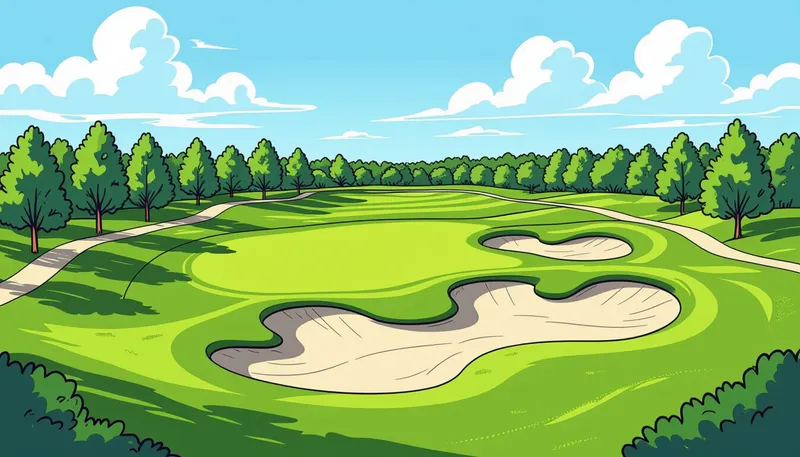 バンカーを避けるためのショット選択 - illustration for bunker placement strategy