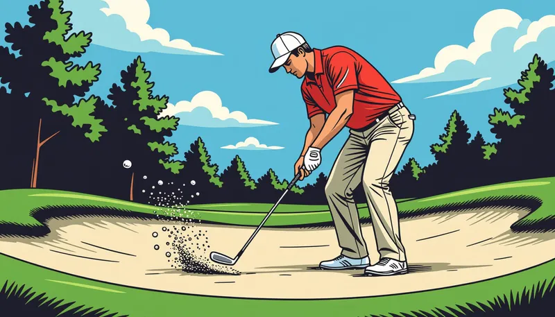 クラブ選択とバンスの重要性 - illustration for bunker shot basic technique