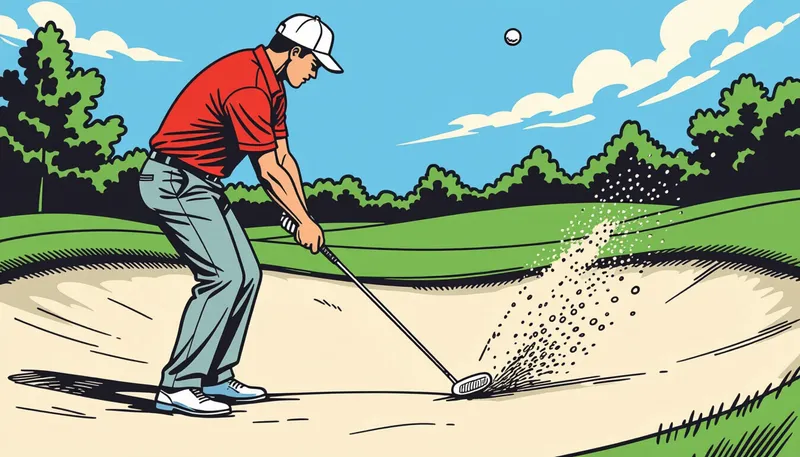 効果的な練習方法 - illustration for bunker shot basic technique