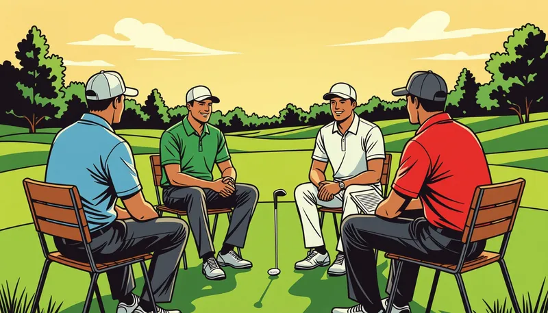 ビジネスゴルフの基本マナー - illustration for business golf etiquette usage