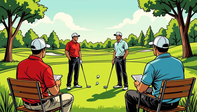 ラウンド後のフォローアップ - illustration for business golf etiquette usage