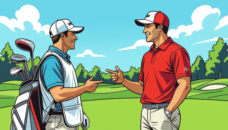ラウンド中の具体的コミュニケーションテクニック - illustration for caddie communication effective teamwork