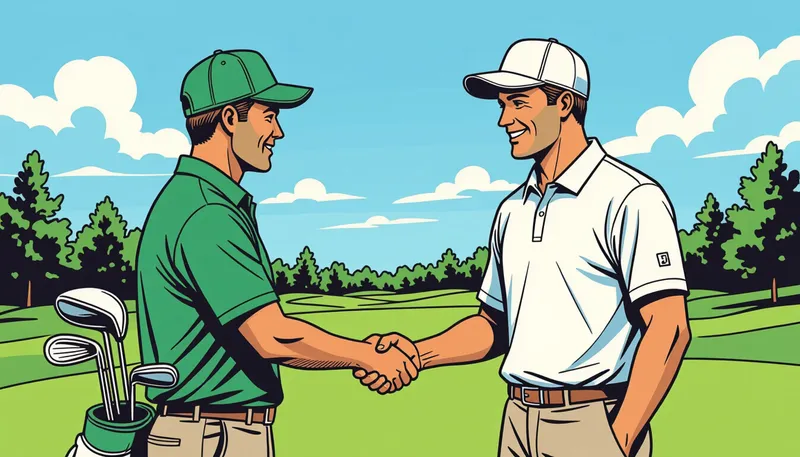 ゴルフ場スタッフへの接し方 - illustration for caddie staff etiquette manners