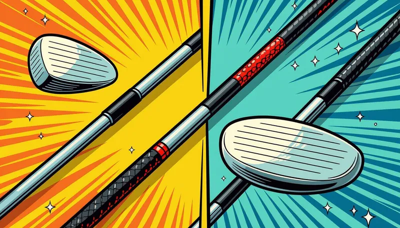 カーボンシャフトとスチールシャフトの基本的な違い - illustration for carbon steel shaft comparison