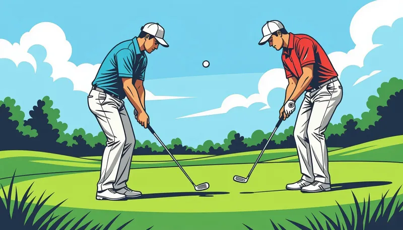 チップショットとは：基本的な特徴を理解する - illustration for chip shot technique up and down