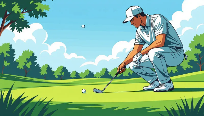 チップショットの正しい打ち方：基本技術をマスターする - illustration for chip shot technique up and down