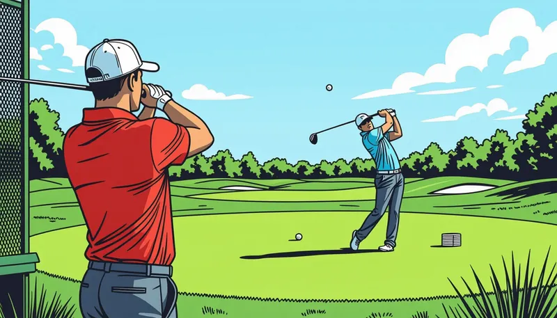 ランダム練習の重要性：実戦に近い練習法 - illustration for competitive golfer practice methods