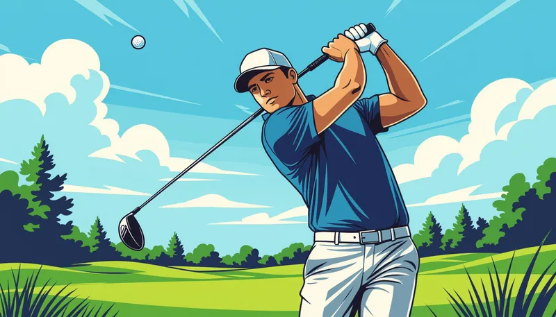 コースでの自信：実践で活かすテクニック - illustration for confidence building practice golf