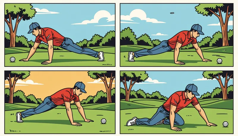 体幹がゴルフスイングに与える影響 - illustration for core training swing stability