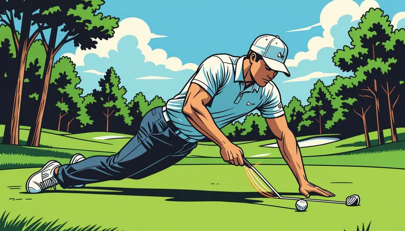 体幹トレーニングの継続と成果 - illustration for core training swing stability