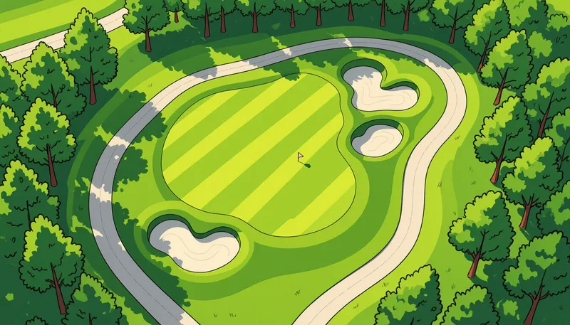 ドッグレッグホールとは何か - illustration for dogleg hole strategy