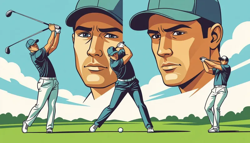 正しい力の方向性 - illustration for downswing key points technique