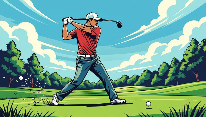 手首コックの保持テクニック - illustration for downswing key points technique