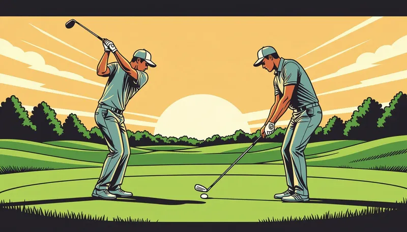 効果的なダウンブロー練習ドリル5選 - illustration for downward strike iron technique drills