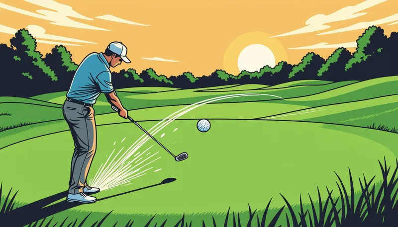 コース戦略におけるドローボールの活用 - illustration for draw shot technique usage