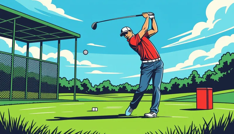 ミート率向上のためのドリル - illustration for driver practice range drills