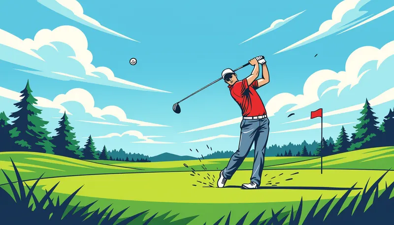 向かい風での打ち方とクラブ選択 - illustration for driver shot wind conditions