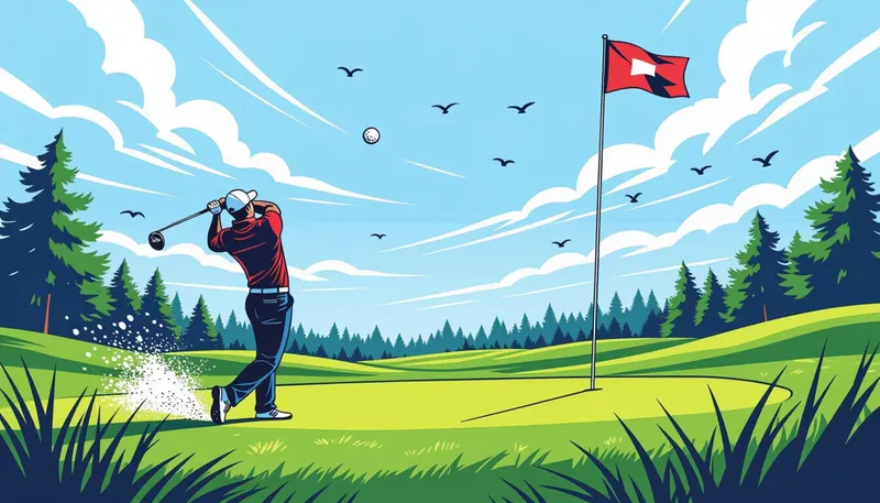 追い風での打ち方と飛距離の最大化 - illustration for driver shot wind conditions