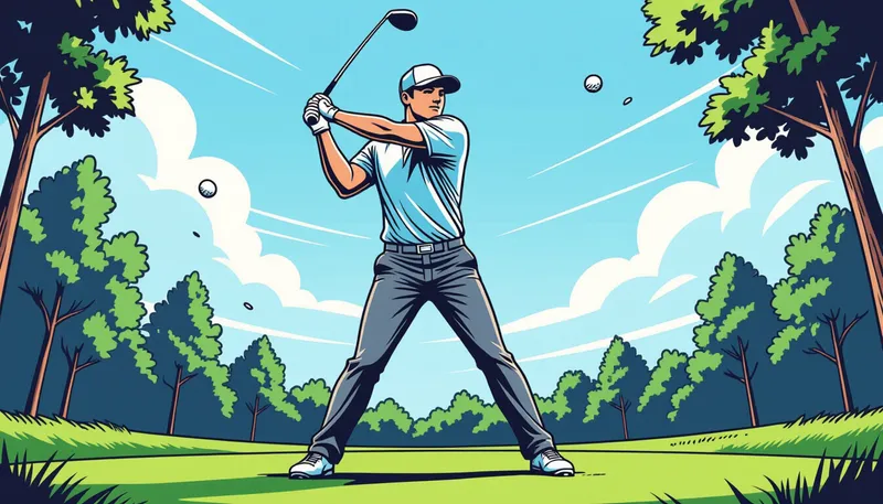 フォロースルーとフィニッシュ - illustration for driver swing technique basics