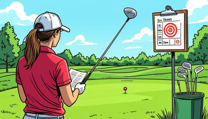 練習頻度と練習時間の最適化 - illustration for driving range practice plan effective