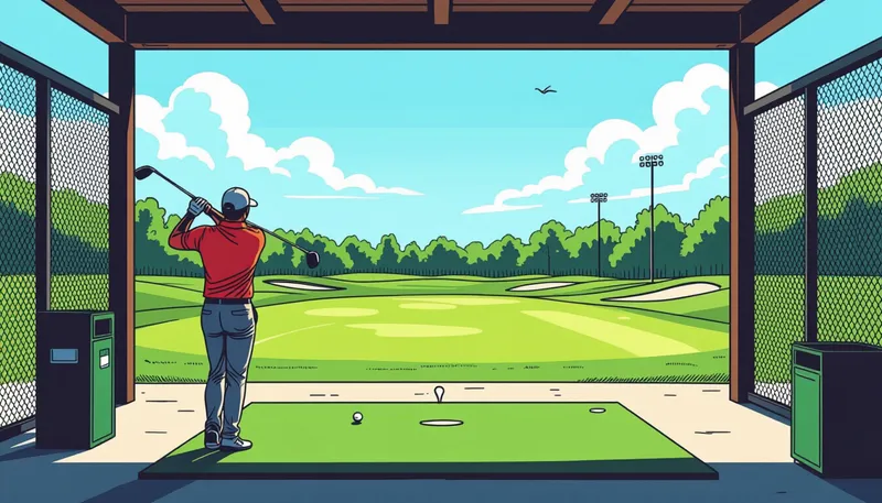ゴルフ練習場の種類と特徴 - illustration for driving range selection tips