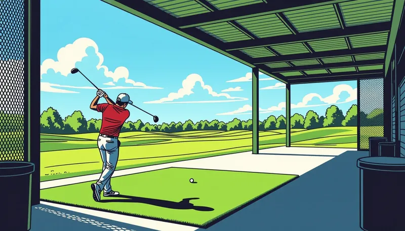 練習場選びの重要チェックポイント - illustration for driving range selection tips