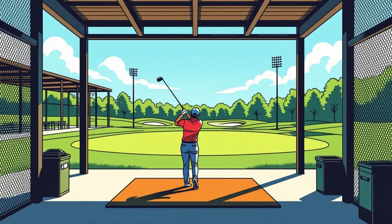 初心者におすすめの練習場選び - illustration for driving range selection tips