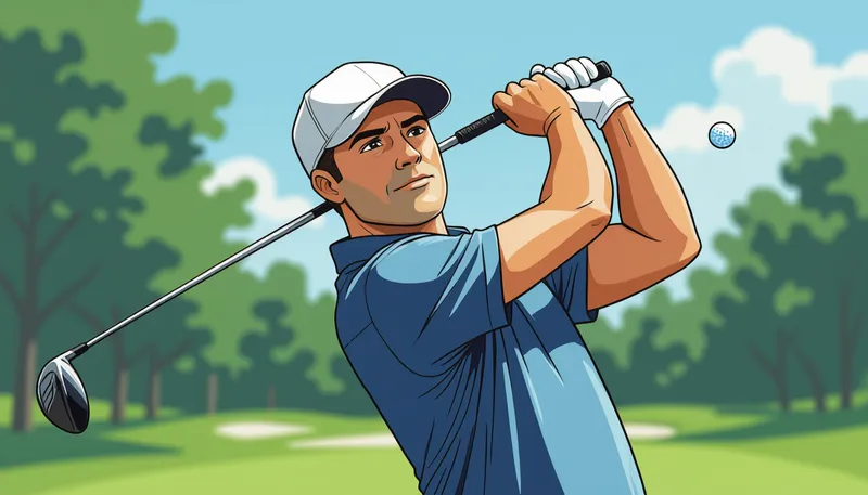 正しい目線の使い方とポジション - illustration for eye position head golf swing