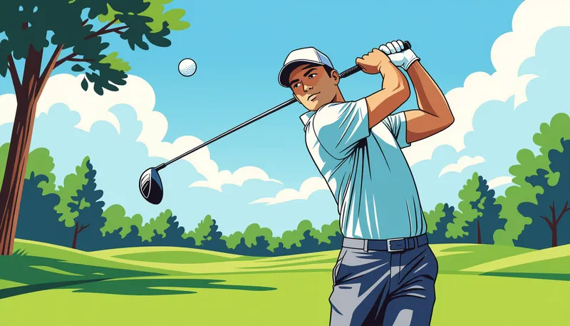 アドレスからインパクトまでの頭の位置管理 - illustration for eye position head golf swing