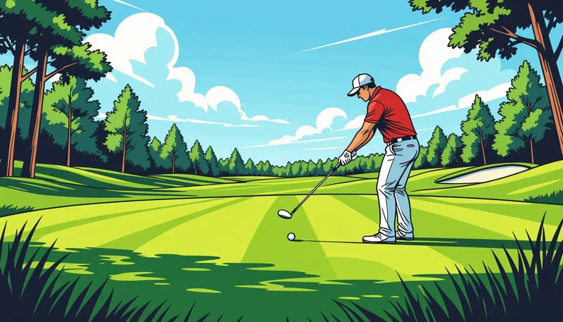 データ分析による継続的改善 - illustration for fairway accuracy improvement method