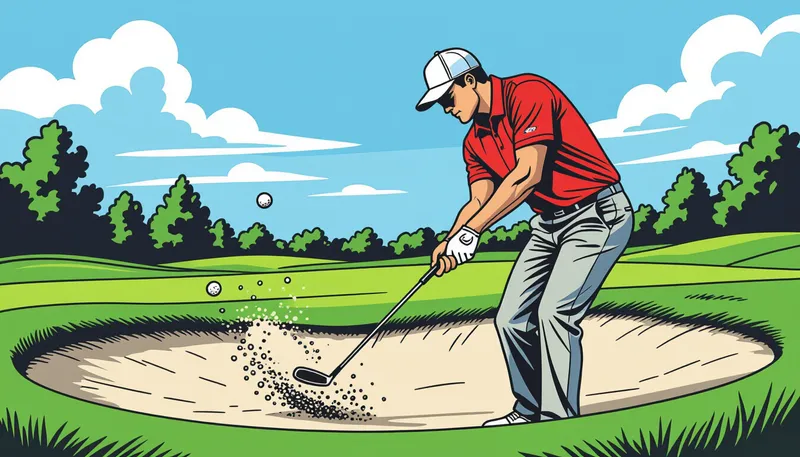 クラブ選択の重要ポイント - illustration for fairway bunker escape technique