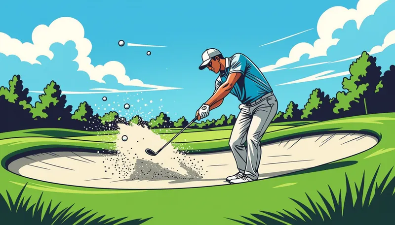 フェアウェイバンカーとグリーンサイドバンカーの違い - illustration for fairway bunker shot technique