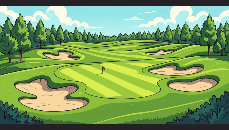 傾斜とアンジュレーションへの対応 - illustration for fairway shape strategy points